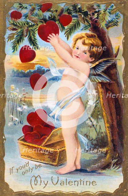 'If You'd Only Be My Valentine', American Valentine card, 1910. Artist: Anon