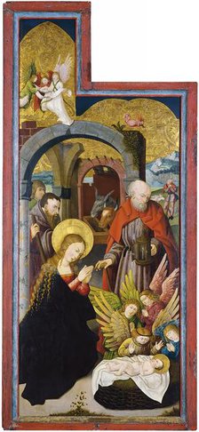 The Adoration of the Sheperds (Interior left wing), 1515. Creator: Anon.