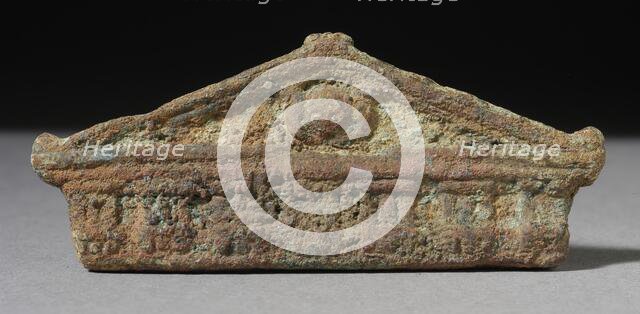 Figurine of a Temple Pediment, Ptolemaic Period-Roman Period (200 BCE-300 CE). Creator: Unknown.