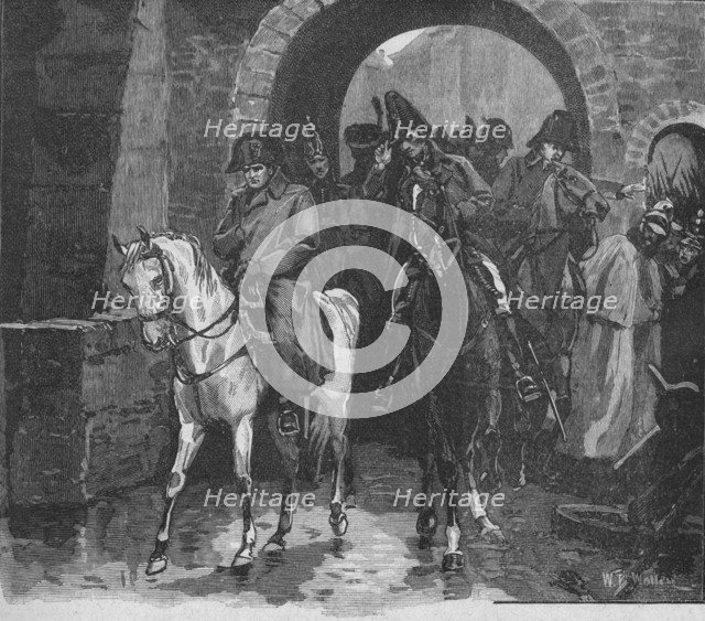 Napoleon Rode Away With A Small Suite Through St. Peter's Gate, 1902. Artist: William Barnes Wollen.