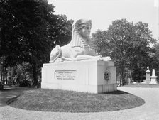 Mt. Auburn Cemetery, Cambridge, Milmore's Sphinx, between 1900 and 1906. Creator: Unknown.