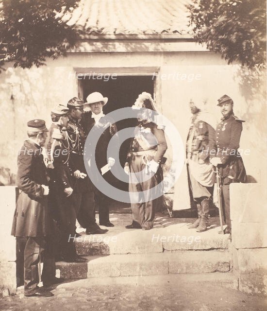Group at Head Quarters, 1855. Creator: Roger Fenton.