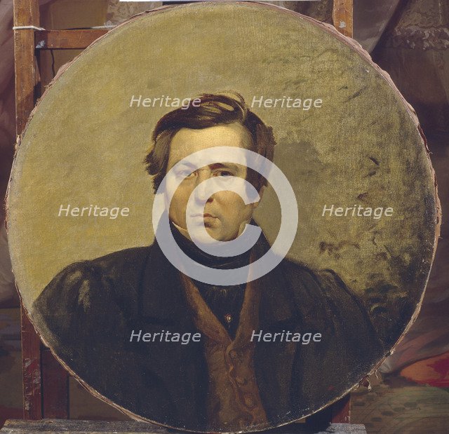 Portrait of the author Vasily Ivanovich Orlov (1792-1860), 1836. Artist: Briullov, Karl Pavlovich (1799-1852)