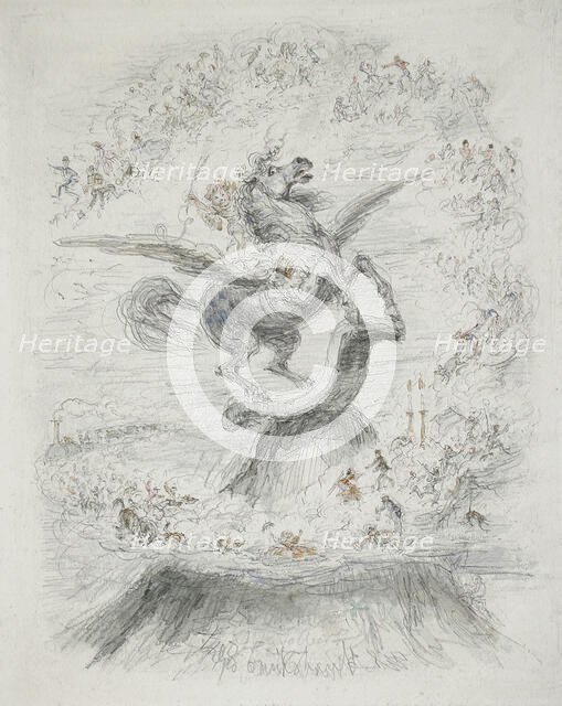 Puck on Pegasus, 1861. Creator: George Cruikshank.