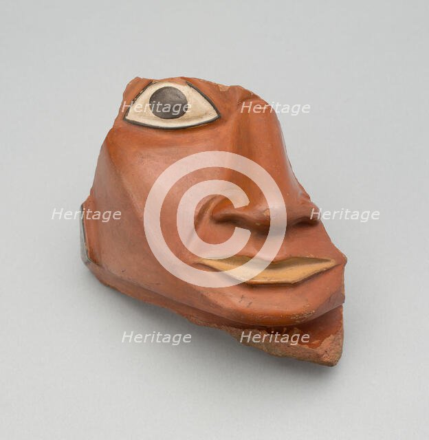 Head Fragment from a Large Ceremonial Jar, A.D. 700/800. Creator: Unknown.
