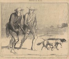 La pluie tombe déja comme ça depuis ..., 19th century. Creator: Honore Daumier.