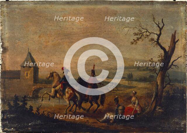 Soldiers in a landscape, between 1751 and 1800. Creator: Michel Duplessis.