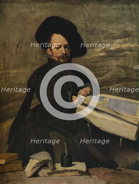 'The Buffoon with books', c1644 (1939). Artist: Diego Velasquez.