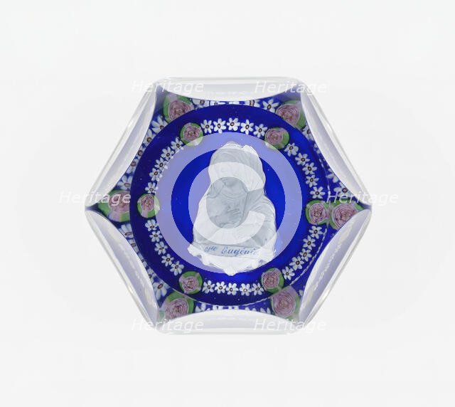 Paperweight, Clichy, c. 1846-55. Creator: Clichy Glassworks.