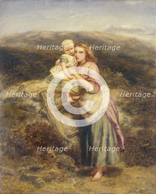 'Peasants on a moor', 1871. Artist: Paul Falconer