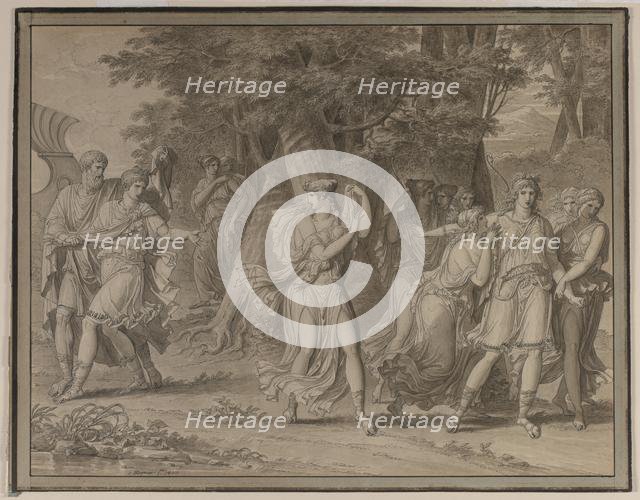 Telemachus, Urged by Mentor, Leaving the Island of Calypso , 1800. Creator: Charles Meynier (French, 1768-1832).