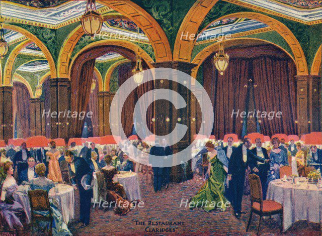 The Restaurant Claridges, c19th century, (1905). Artist: Max Cowper