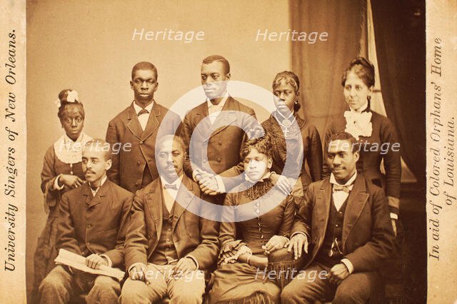 University Singers of New Orleans; In aid of Colored Orphans' Home of Louisiana, c1880-c1889. Creator: L. A. Sawyer.
