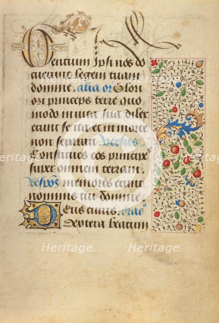 Decorated Text Page; Prayer Book of Charles the Bold, 1469. Creator: Nicolas Spierinc.