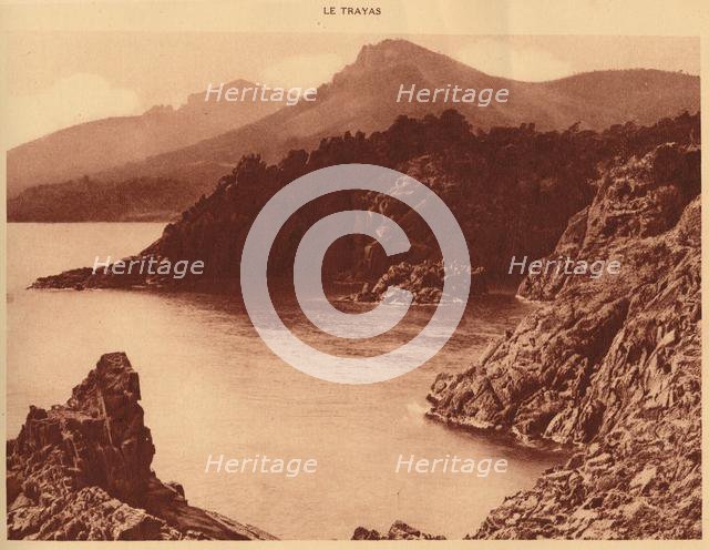 'View of Aurelius peak and  Cap Roux, Le Trayas', 1930. Creator: Unknown.