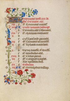 July Calendar Page; Book of Hours, after 1460. Creator: Unknown.