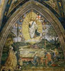 The Resurrection with Pope Alexander VI Borgia, 1492-1495. Creator: Pinturicchio, Bernardino (1454-1513).