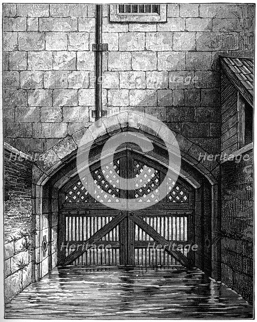 Traitors' Gate, Tower of London, 1801, (1893).Artist: Charles Tomkins