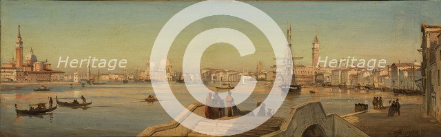 Venice, Panorama from the bridge, 1858.