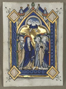 Leaf Excised from a Psalter: The Ascension, c. 1260. Creator: Unknown.