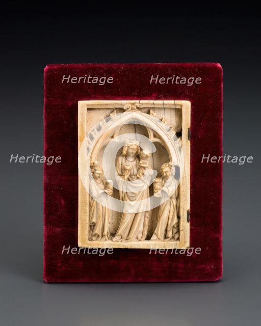 Left half of a diptych depicting the Madonna and Child, date unknown. Creator: Unknown.