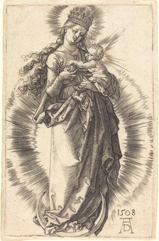 The Virgin and Child on a Crescent with a Starry Crown, 1508. Creator: Albrecht Durer.