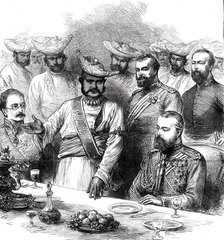 The Royal Visit to India: Scindia proposing the health of the Prince of Wales at Gwalior...1876. Creator: Unknown.