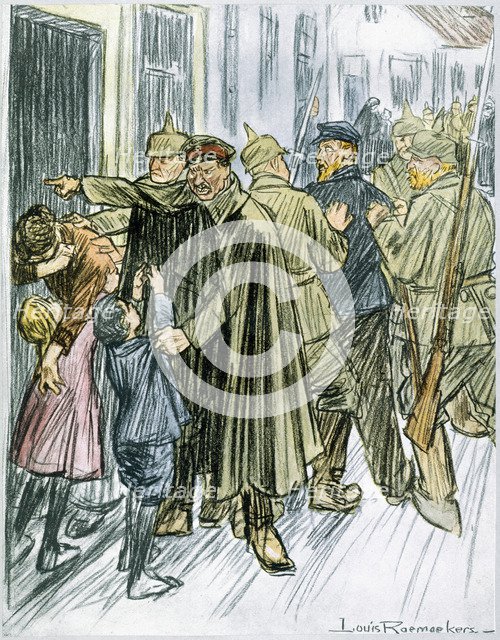 'Husbands and Fathers', 1916. Artist: Louis Raemaekers