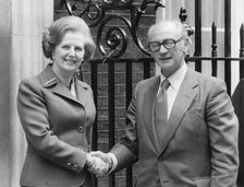 Margaret Thatcher and Irish Prime Minister Jack Lynch, Downing Street, London, 10th May 1979. Artist: Unknown