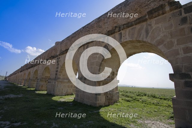 The aqueduct at Zaghouan, Tunisia. Artist: Samuel Magal