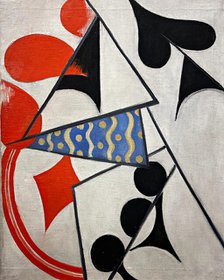 Four Aces. Simultaneous Representation, 1915. Creator: Rozanova, Olga Vladimirovna (1886-1918).