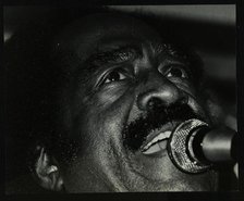 American jump blues singer Jimmy Witherspoon performing at The Bell, Codicote, Hertfordshire, 1981. Artist: Denis Williams