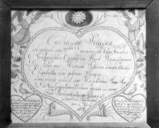 Birth, Baptismal, and Marriage Certificate, 1819. Creator: Unknown.