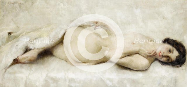 Reclining nude. Creator: Serralunga, Luigi (1880-1940).
