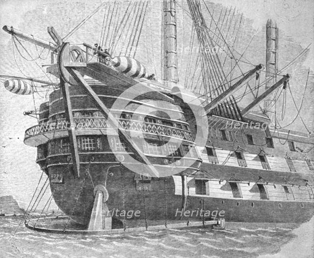'The Laying of the Atlantic Cable, 1857: H.M.S. 'Agamemnon'...', (1901).  Creator: Unknown.