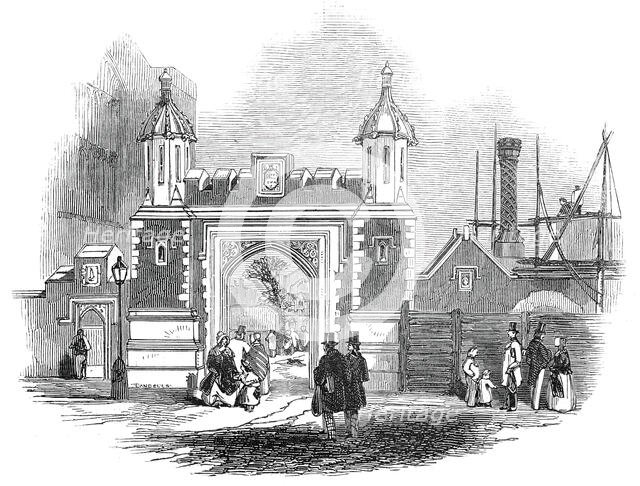 Entrance gateway, Lincoln's Inn Fields, 1845. Creator: Unknown.