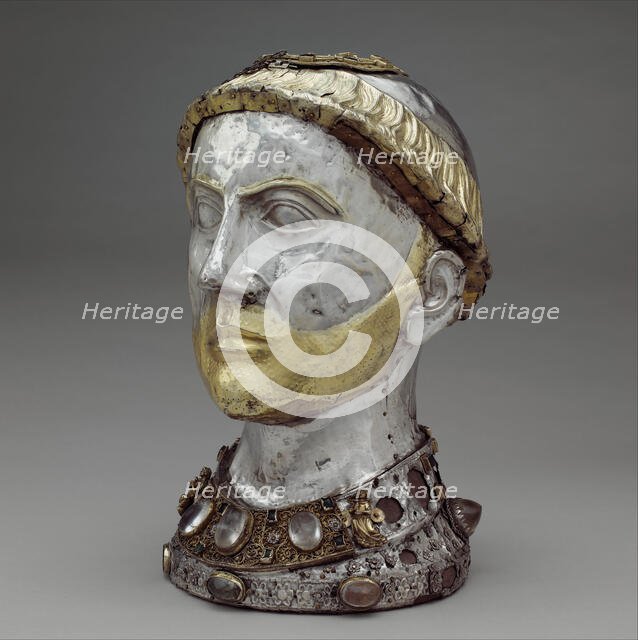 Reliquary Bust of Saint Yrieix, French, ca. 1220-40, with later grill. Creator: Unknown.