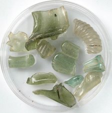 Glass Fragments, Coptic, 4th-7th century. Creator: Unknown.