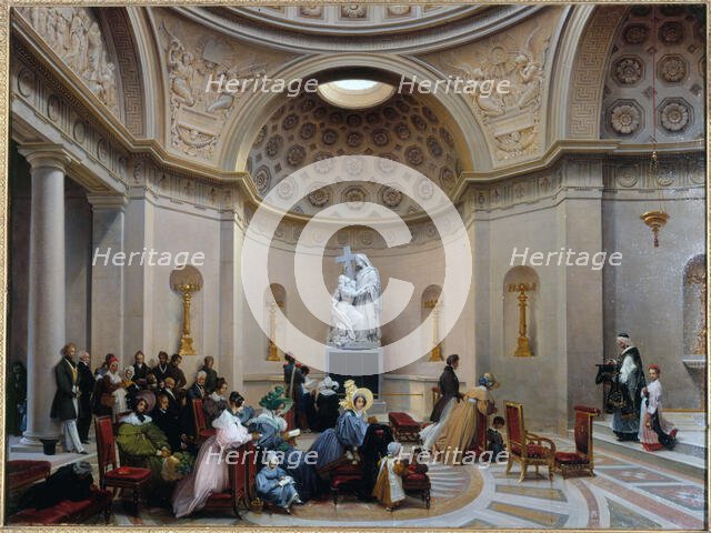 Mass at the Chapelle expiatoire (Expiatory Chapel), 1835. Creator: Lancelot-Theodore Turpin de Crisse.