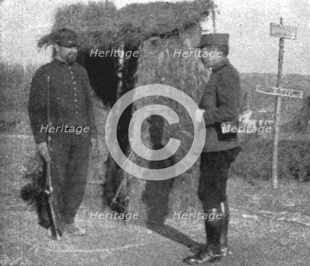 'Le front pittoresque; Villages de Paillot et Terriers a flanc de coteaux: Guerite en chaume...', 19 Creator: Unknown.