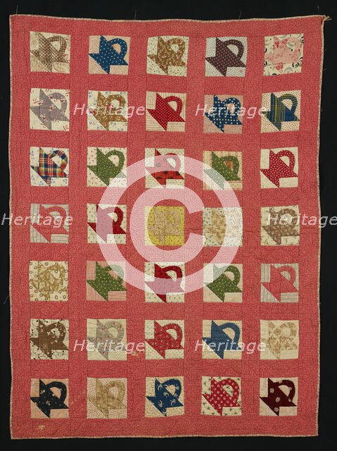 Crib Quilt, United States, 19th century. Creator: Unknown.