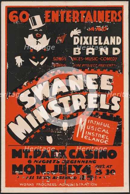 Swanee Minstrels, Holyoke, MA, [193-]. Creator: Unknown.
