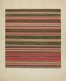 Handwoven Carpet, c. 1936. Creator: Jules Lefevere.