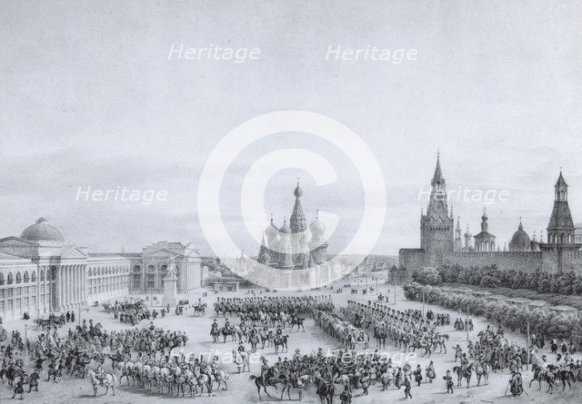 Red Square in Moscow, 1820s.