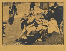 L'Accident (The Accident), 1893. Creator: Félix Vallotton.