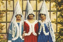 Spanish women in mantillas, c1928. Creator: Unknown.