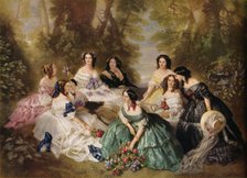 'Empress Eugenie surrounded by her ladies in waiting', c1920. Artist: Arthur Leonard Cox.