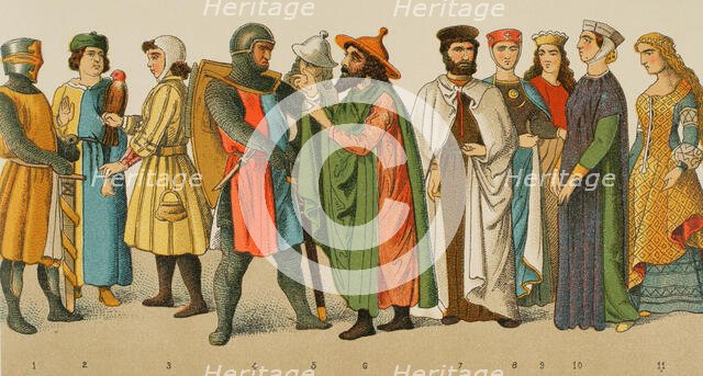 History of Germany, Middle Ages, 1200, (1881).  Creator: Unknown.