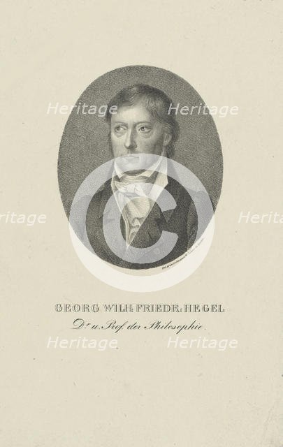 Portrait of Georg Wilhelm Friedrich Hegel (1770-1831). Creator: Anonymous.