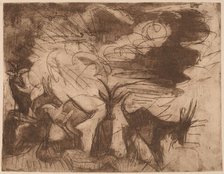 Goats and Clouds, 1919. Creator: Ernst Kirchner.